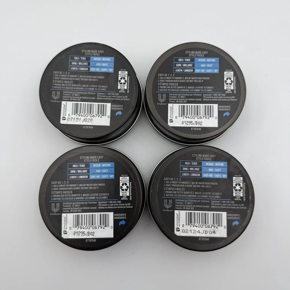 (4) AXE Men's Styling Shine Pomade Medium Hold Smooth Look Hair Cream / Wax